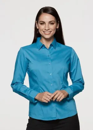 2903L Aussie Pacific Ladies Mosman Stretch Long Sleeve Shirt