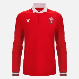 Macron Wales WRU 23/24 HOME 6 Nations L/S Rugby Shirt