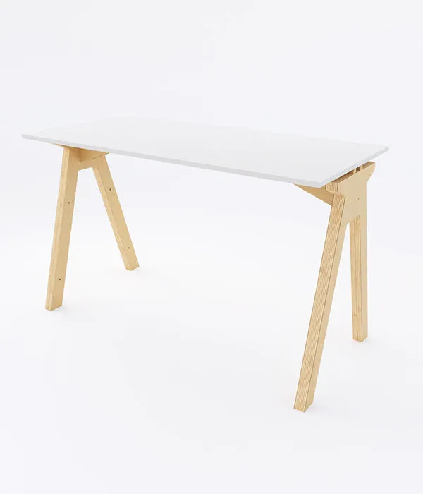 Simple T Desk - White