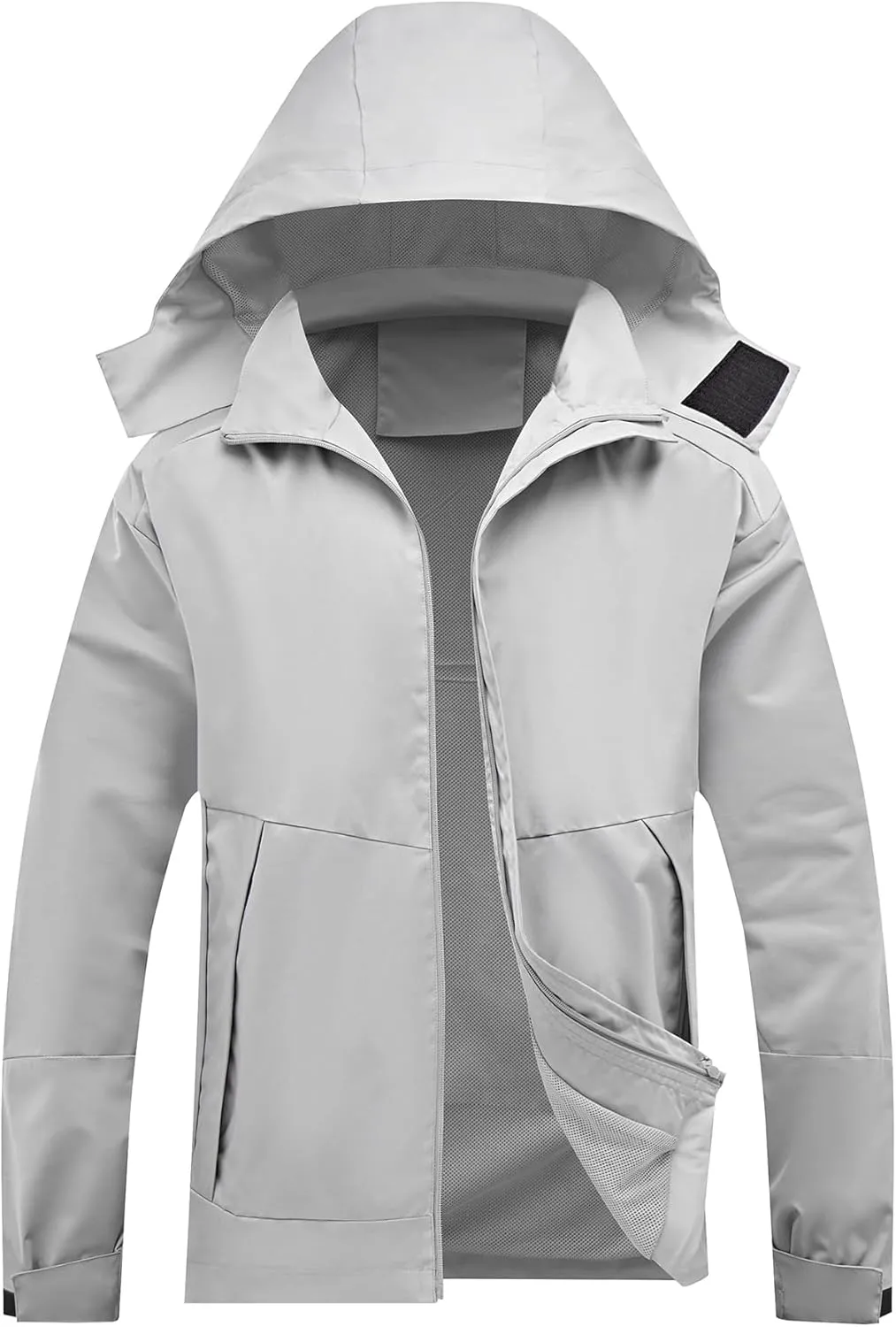 Zando Mens Rain Jacket Waterproof with Hood Sport Jacket for Men Windbreaker Lightweight Raincoat Cycling Golf Travel Fishing